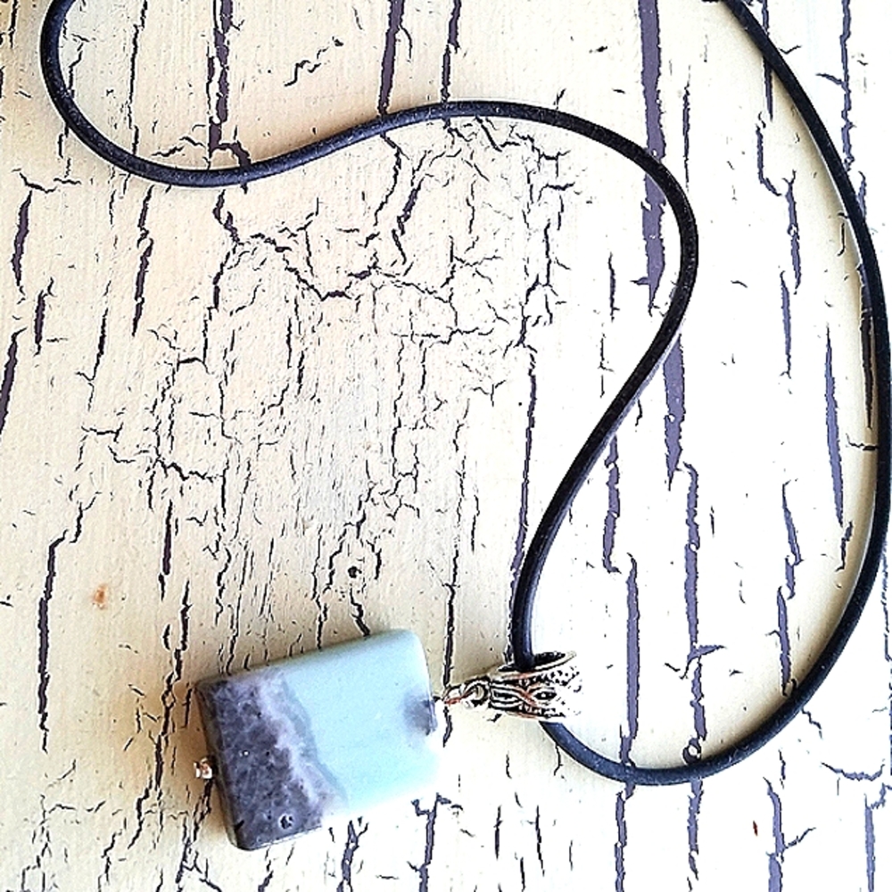 Minimalist Natural Amazonite Stone Necklace